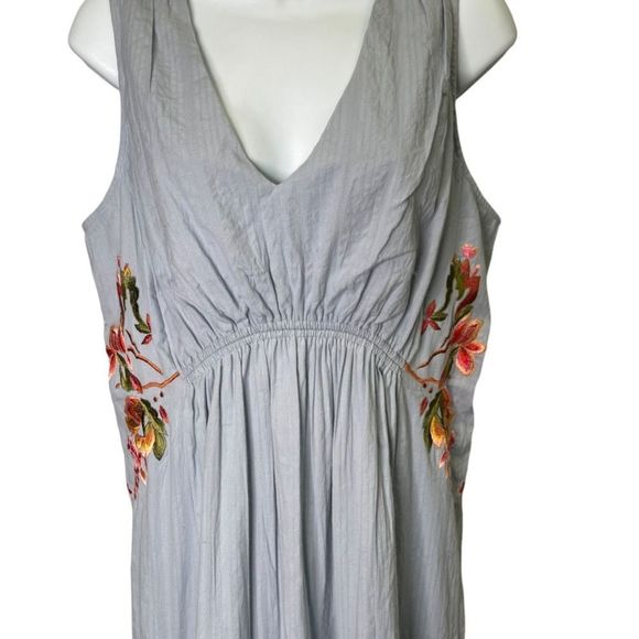 Anthropologie Samant Chauhan Embroidered Maxi Dress Size M - Picture 6 of 11